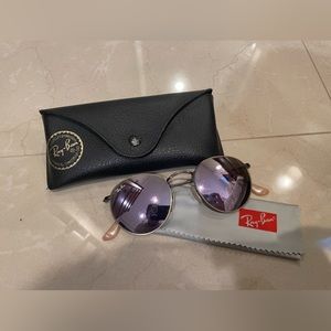 RAY BAN round purple reflective sunglasses
